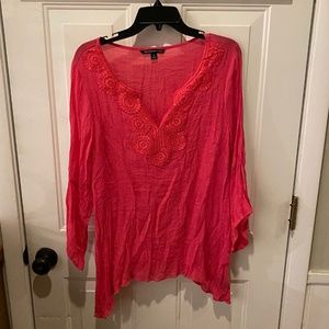1X Pink Zac & Rachel Woman Crochet Embellished Top